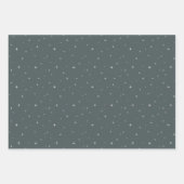 エザーリースターリーナイトシチュアルティール（緑がかった色）スカイ ラッピングペーパーシート (正面3)