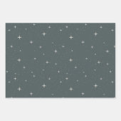 エザーリースターリーナイトシチュアルティール（緑がかった色）スカイ ラッピングペーパーシート (正面2)