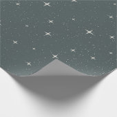 エザーリースターリーナイトシチュアルティール（緑がかった色）スカイ ラッピングペーパー (角)