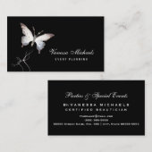 エザーリースパークルバタフライエレガントイベントプランナー 名刺 (正面/裏面)