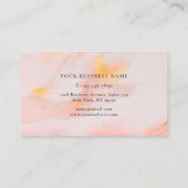エザーレフェミニンルピンクマーブル 名刺 (裏面)