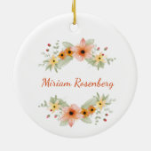 エシェシャイユ花の女性 セラミックオーナメント (裏面)