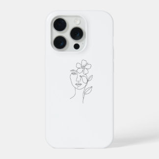 エシカルな美しさ: 一筆書きの女性の肖像 iPhone 15 PROケース