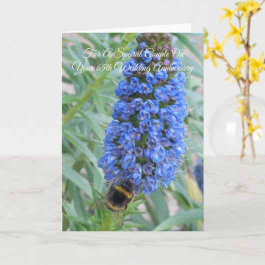 エシパーソナライズされたウム65結婚周年記念 カード (黄色い花)