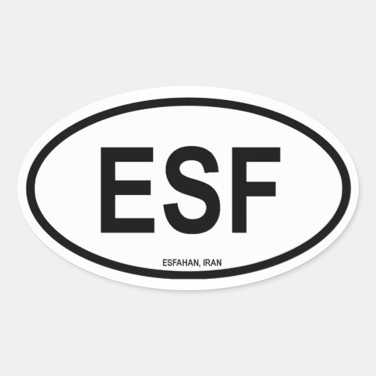 エシャハン「ESF」 楕円形シール (正面)