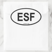 エシャハン「ESF」 楕円形シール (バッグ)