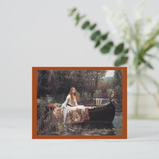 エシャロットの郵便はがきの女性 ポストカード (スタンド正面)