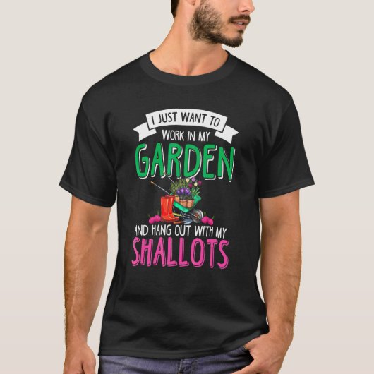 エシャロット 家庭菜園 野菜作り ガーデニング Tシャツ (正面)