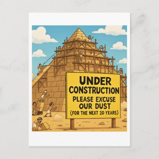 エジおもしろいプト建築 | 埃の下のピラミッド ポストカード (正面)