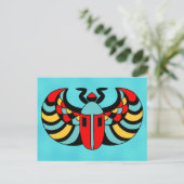 エジカラフルプはっきりした鮮やかスカラブビートル ポストカード (スタンド正面)