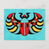 エジカラフルプはっきりした鮮やかスカラブビートル ポストカード (正面)