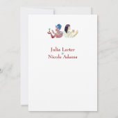 エジクラシカルプト王室のヴィンテージ結婚カップル 招待状 (裏面)