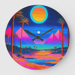 エジサイケデリックプト ラージ壁時計