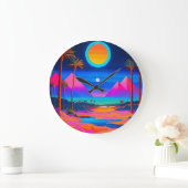 エジサイケデリックプト ラージ壁時計 (ホーム)