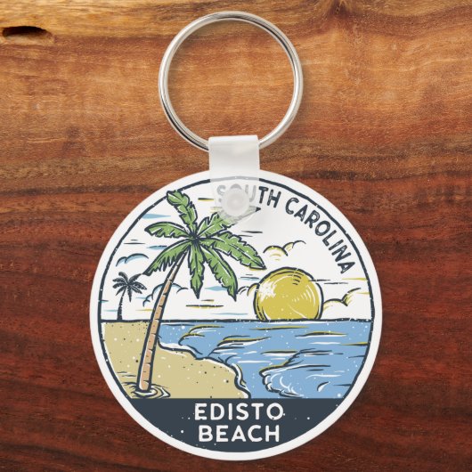 エジストビーチサウスカロライナヴィンテージ キーホルダー (正面)