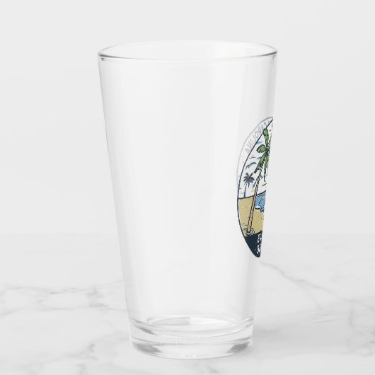 エジストビーチサウスカロライナヴィンテージ タンブラーグラス (右)