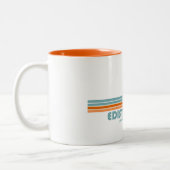 エジストビーチサウスカロライナSun Palm Trees ツートーンマグカップ (左)