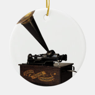 エジソンの家のレコードプレーヤー セラミックオーナメント