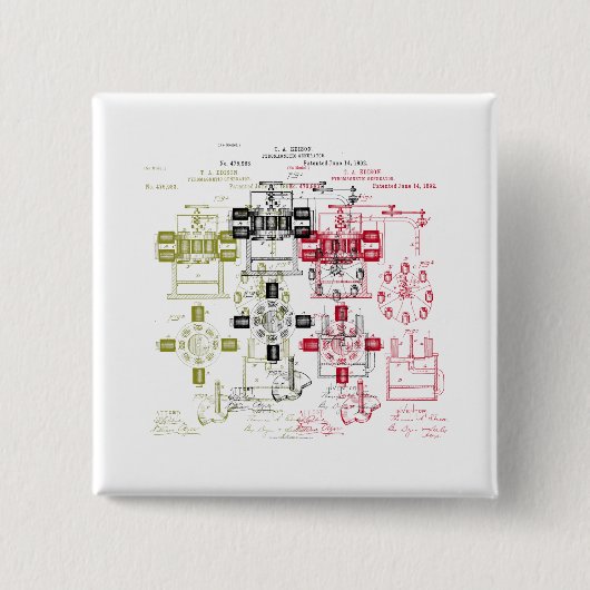 エジソンの発電機 缶バッジ (正面)