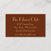 エジソンの装飾的な電球およびレンガ壁 名刺 (裏面)