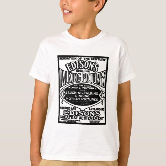 エジソンの話す写真1913年 Tシャツ (正面)