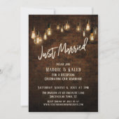 エジソンライト付き工業レンガ、挙式しました 招待状 (正面)