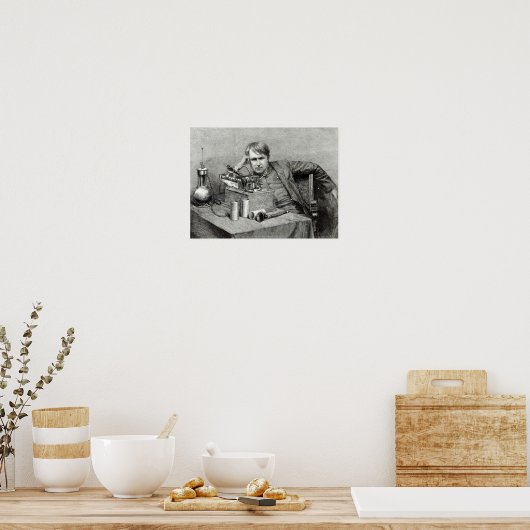 エジソン氏の新しい蓄音機 ポスター (キッチン)