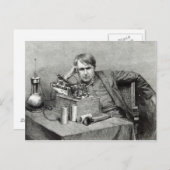 エジソン氏の新しい蓄音機 ポストカード (正面/裏面)