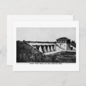 エジソン発電所およびダム ベルビル、ミシガン州 ポストカード (正面/裏面)