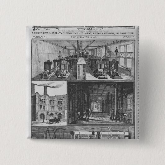 エジソン電気明快なCoの場所 缶バッジ (正面)