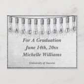 エジソン電球の卒業日を保存 案内ポストカード (正面)