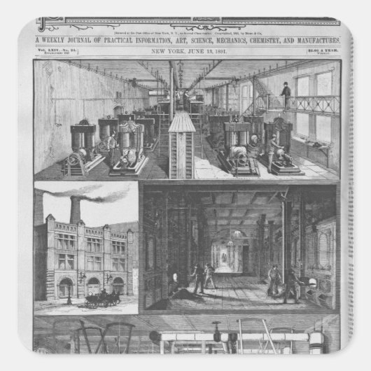 エジソン・エレクトリック・イルミネーション社の駅 スクエアシール (正面)