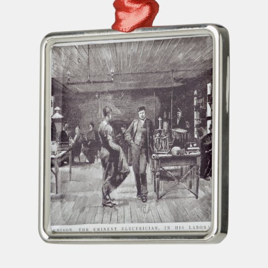 エジソン、著名な電気技師氏 メタルオーナメント (左)