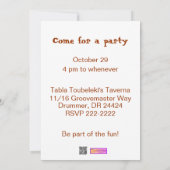 エジプおもしろいトミイラハローウィンパーティ招待状 招待状 (裏面)