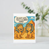 エジプおもしろいトライオンプン | ライオンカードではない ポストカード (スタンド正面)