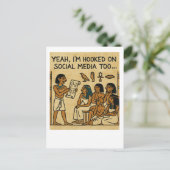 エジプトおもしろいのソーシャルメディアのユーモアのはがき ポストカード (スタンド正面)