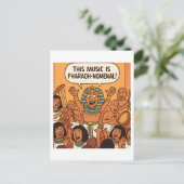 エジプトおもしろいファラオ | ファラオ・ノメナール音楽 ポストカード (スタンド正面)