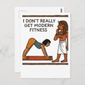 エジプトおもしろいフィットネスユーモアはがき ポストカード (正面/裏面)