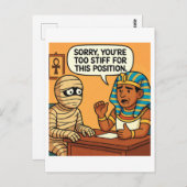 エジプトおもしろいミイラ | 厳しい面接カード ポストカード (正面/裏面)