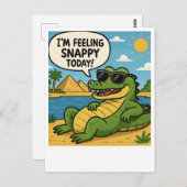 エジプトおもしろいワニ | Snappy Nileカード ポストカード (正面/裏面)