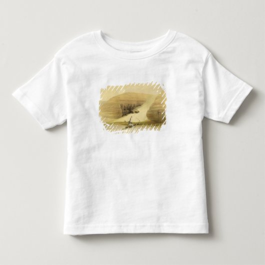 "エジプトおよびNuからのAbu Simbelの掘られた寺院、 トドラーTシャツ (正面)
