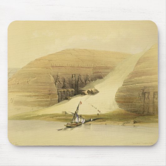 "エジプトおよびNuからのAbu Simbelの掘られた寺院、 マウスパッド (正面)