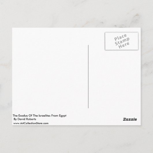 エジプトからのイスラエル人の出エジプト ポストカード (裏面)