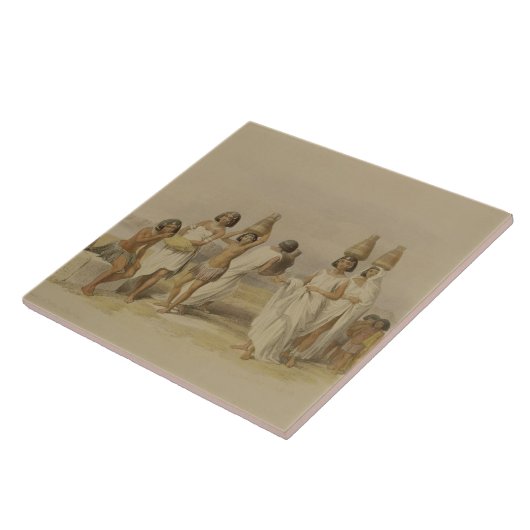 "エジプトからのナイルのKortieのNubianの女性、 タイル (側面)