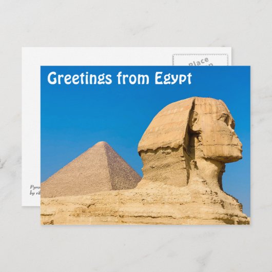 エジプトからの挨拶 ポストカード (正面/裏面)