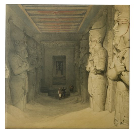 "エジプトからのAbu Simbelの寺院のインテリア、 タイル (正面)
