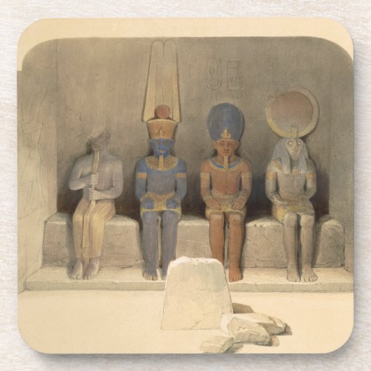 "エジプトからのAbu Simbelの寺院の聖域、 コースター (正面)