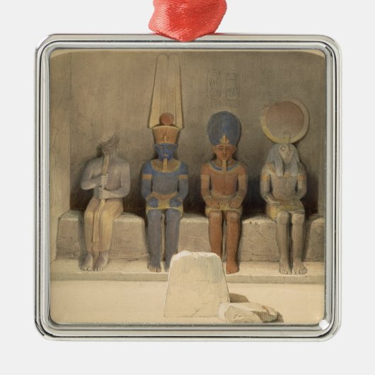 "エジプトからのAbu Simbelの寺院の聖域、 メタルオーナメント (正面)