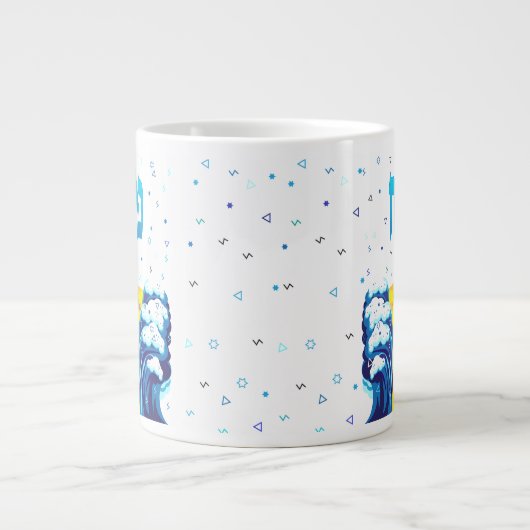 エジプトから出た過越のモーセとイスラエル人の出エジプト ジャンボコーヒーマグカップ (正面)