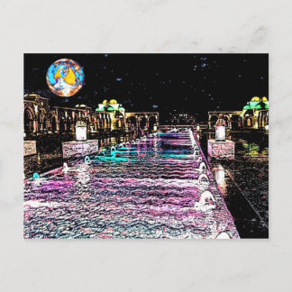 エジプトが月明かりの旅行中 ポストカード